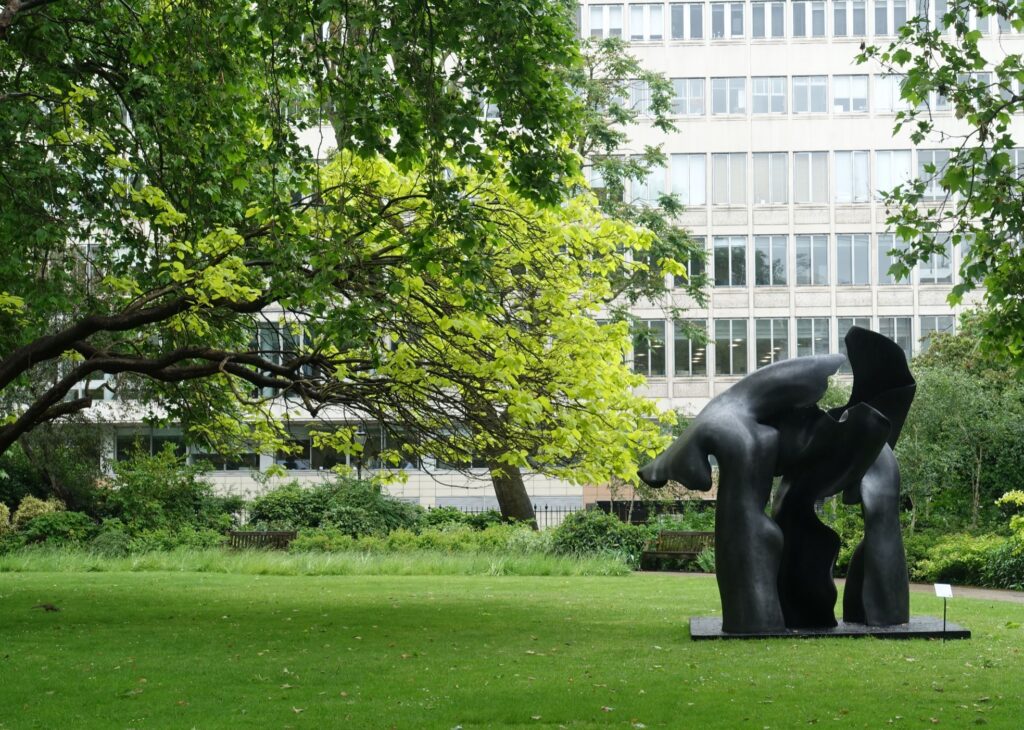 Sculpture in St James Square garden 