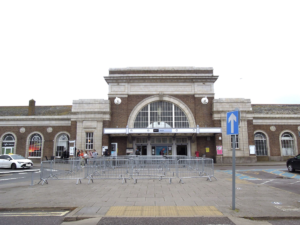 Railway station facade